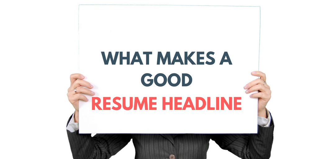 What is a headline on a resume?