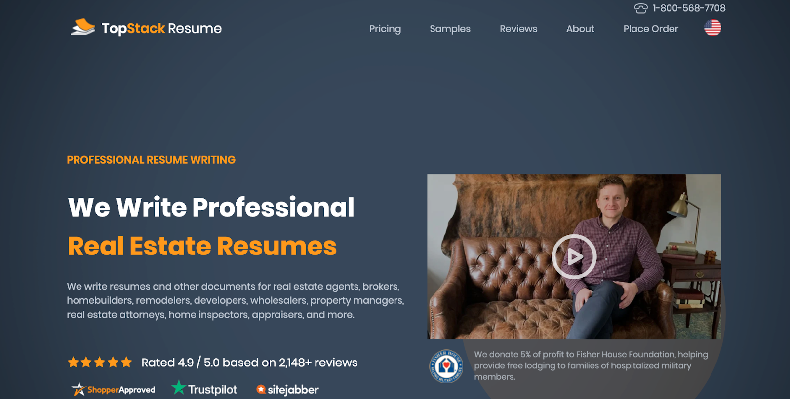 Topstack Resume Hero Section Resume Writing Services For Real Estate